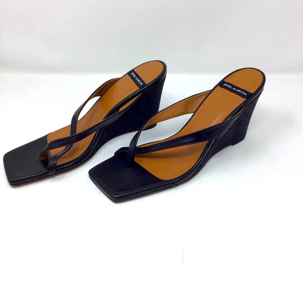 Anthropologie Angel Alarcon Flip-Flop Wedge Sandals , Size 9